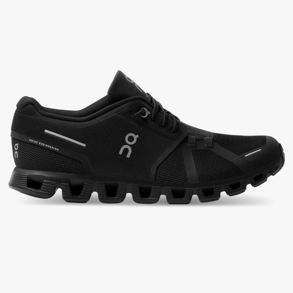 On Cloud 5 Men\'s Trainers Black | UK-25AO6
