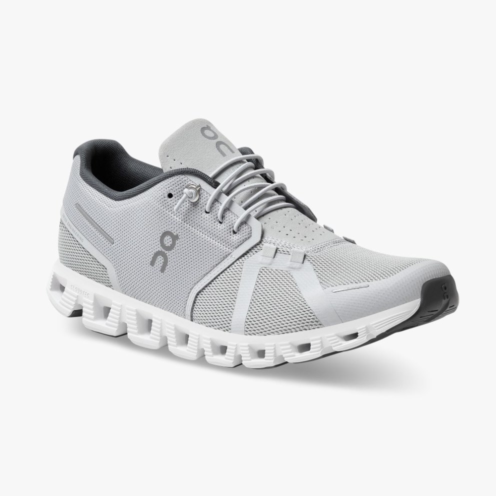 On Cloud 5 Men's Trainers Light Grey | UK-AO5J1