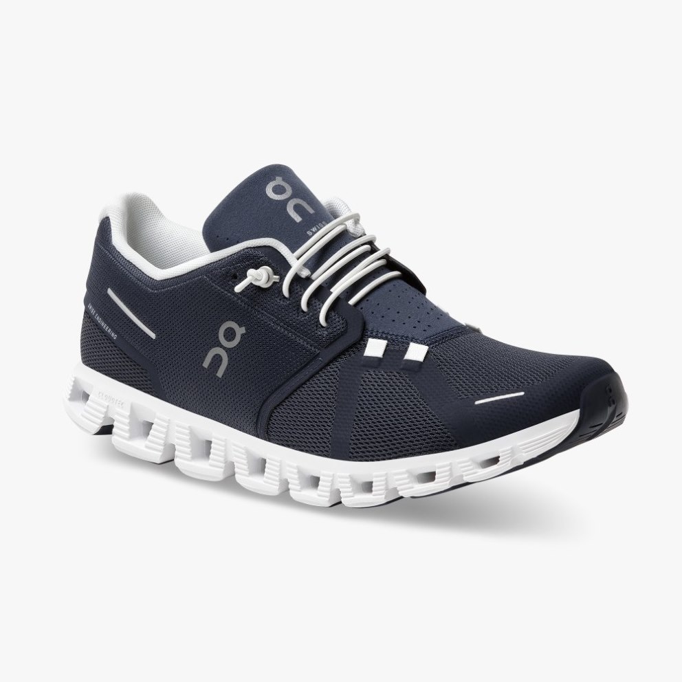 On Cloud 5 Men's Trainers Navy | UK-85OA2