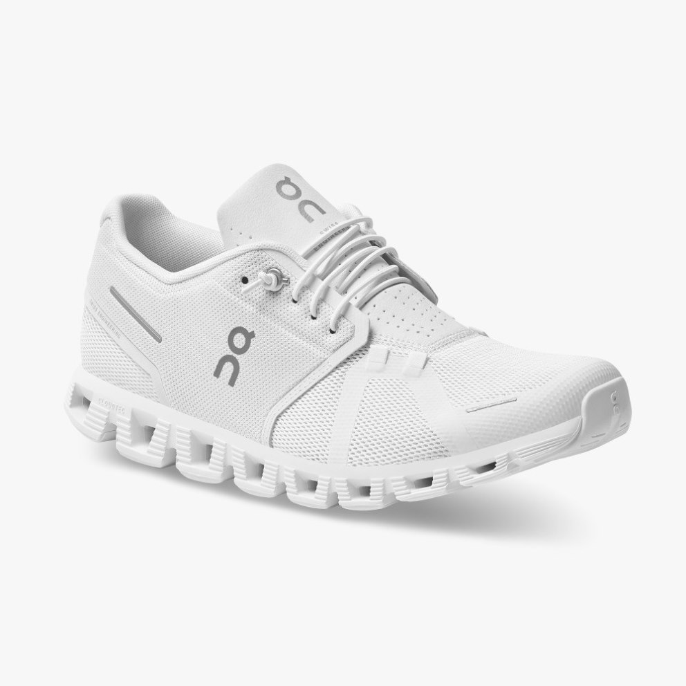 On Cloud 5 Men's Trainers White | UK-OJ67A