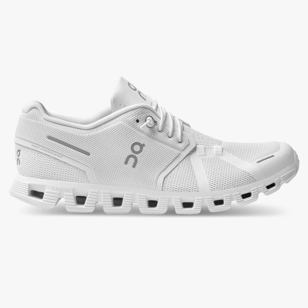 On Cloud 5 Men\'s Trainers White | UK-OJ67A