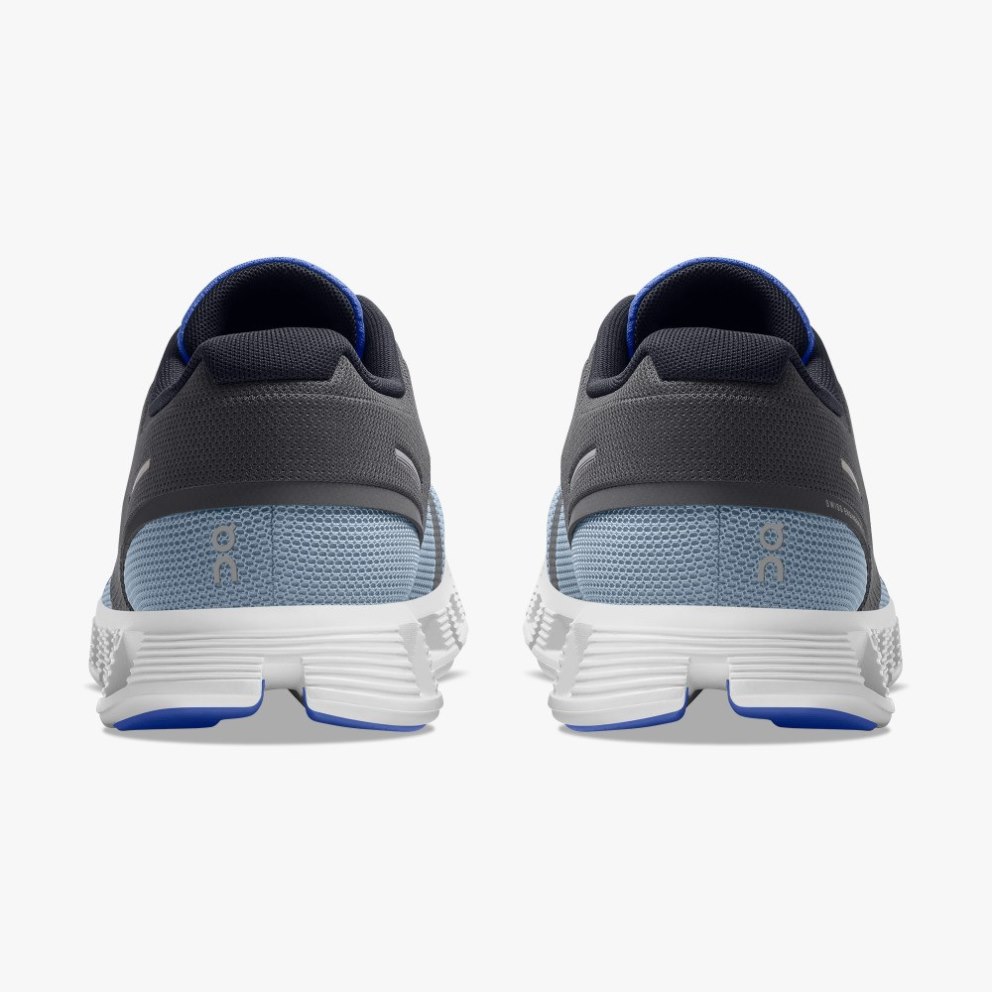 On Cloud 5 Push Men's Trainers Black / Blue | UK-8A5JO