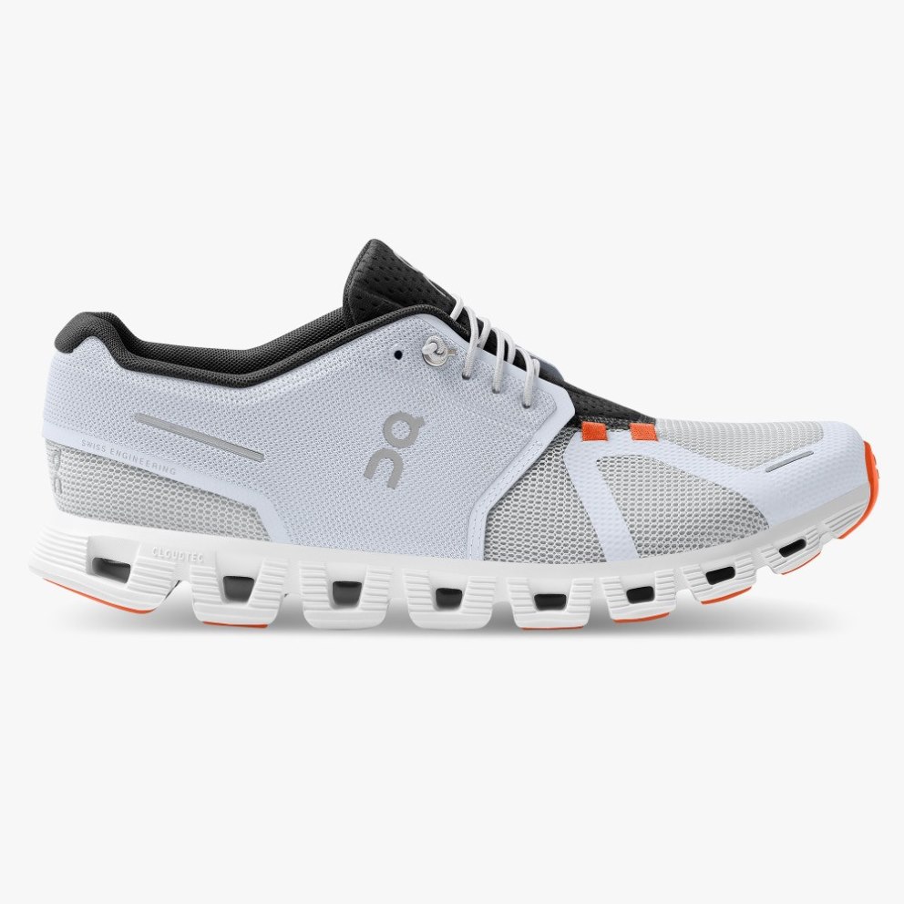 On Cloud 5 Push Men\'s Trainers White | UK-MJA7O