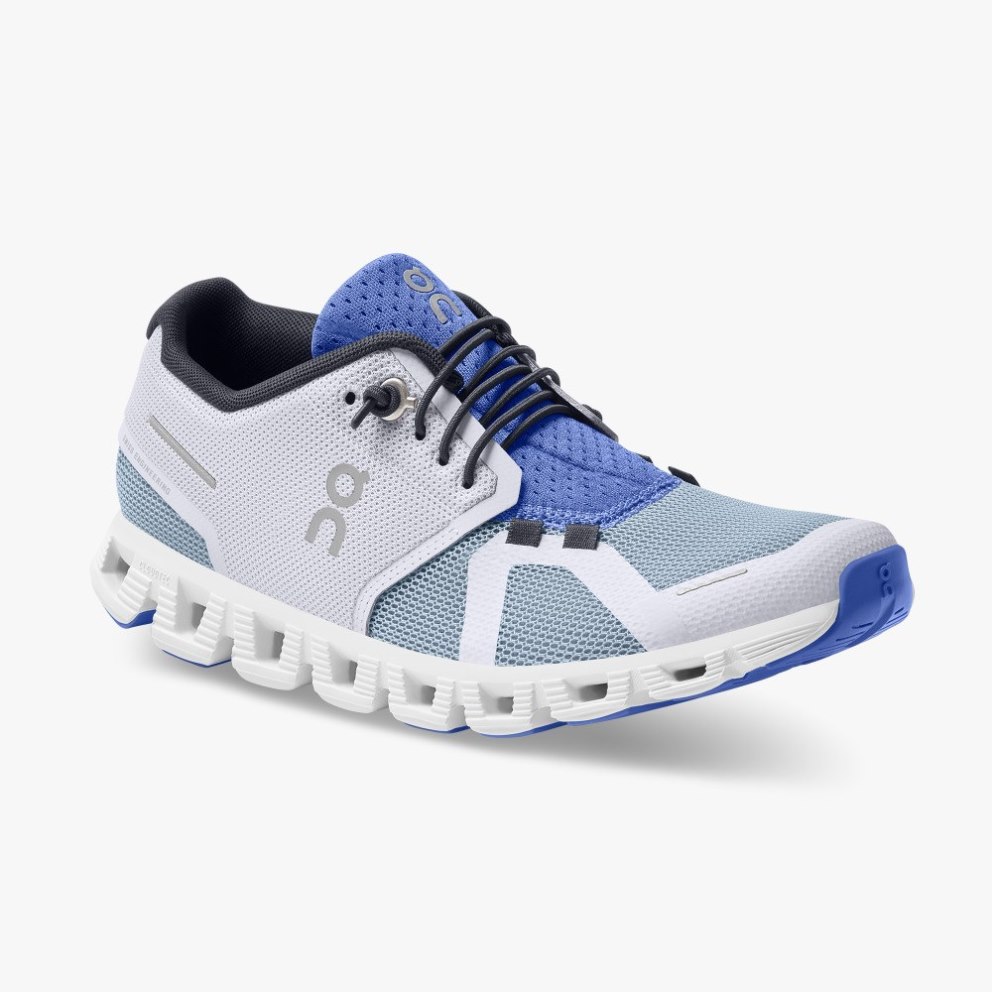 On Cloud 5 Push Women's Trainers Blue / Light Grey | UK-2675M