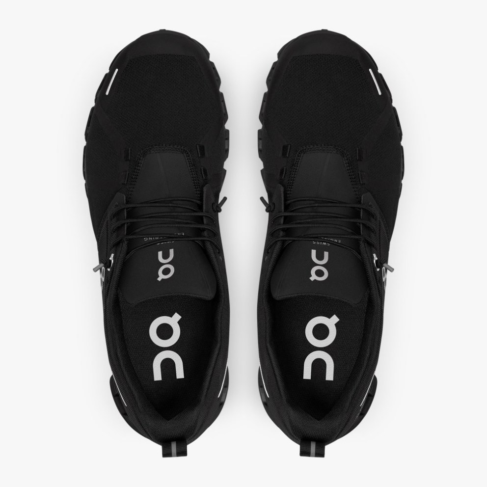 On Cloud 5 Waterproof Men's Trainers Black | UK-2M76J