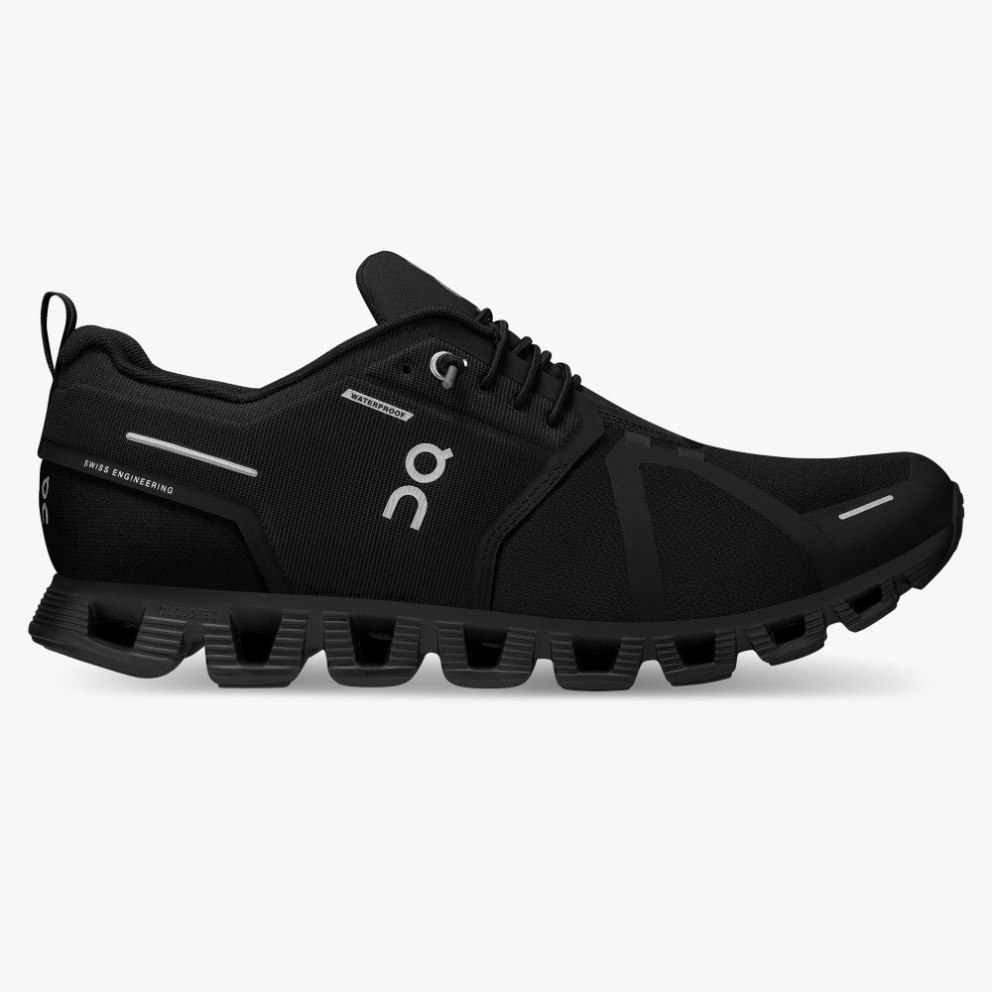 On Cloud 5 Waterproof Men\'s Trainers Black | UK-2M76J