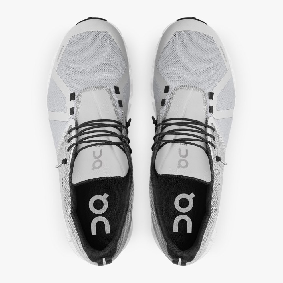 On Cloud 5 Waterproof Men's Trainers Light Grey | UK-OA82J