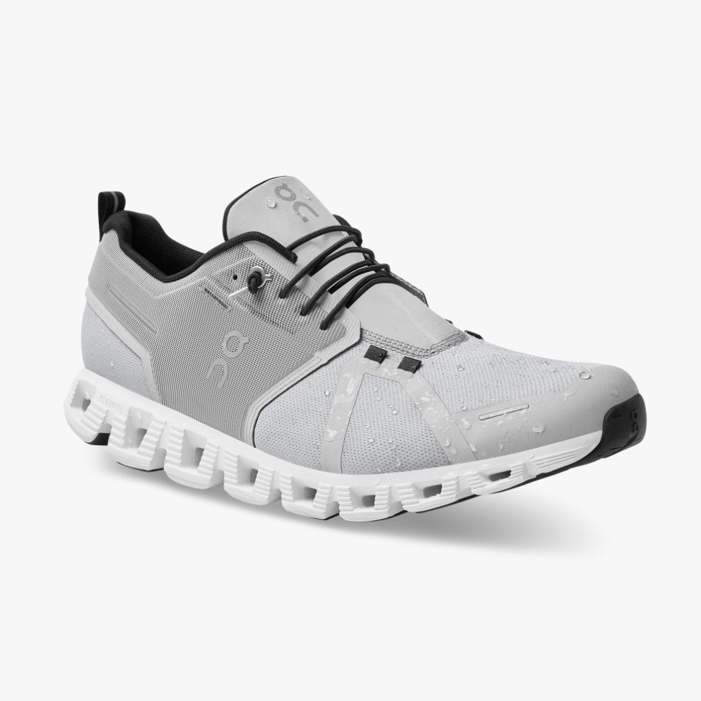 On Cloud 5 Waterproof Men's Trainers Light Grey | UK-OA82J