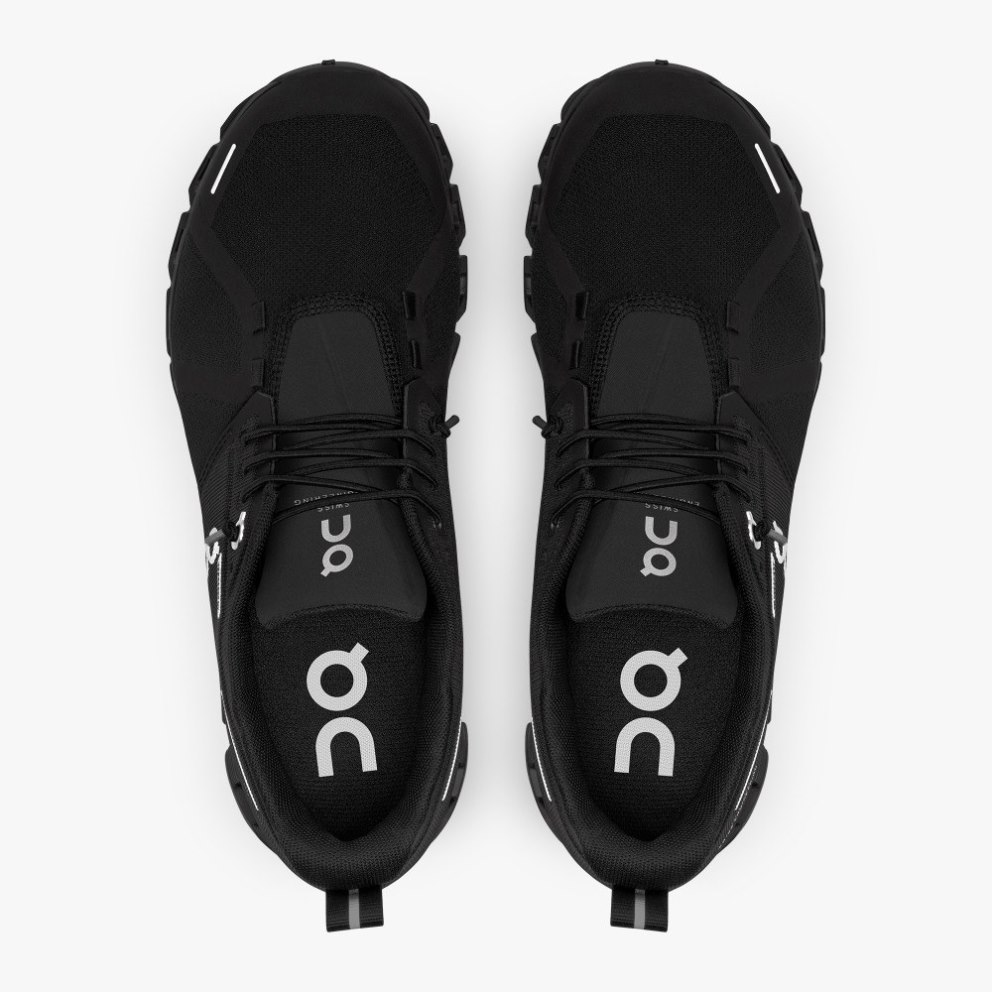 On Cloud 5 Waterproof Women's Trainers Black | UK-5A816