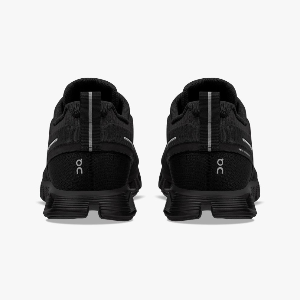 On Cloud 5 Waterproof Women's Trainers Black | UK-5A816