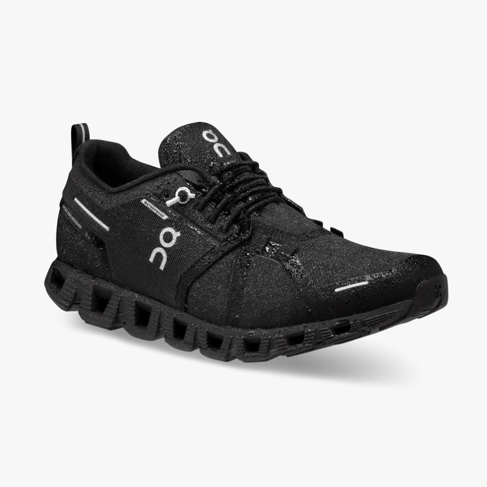On Cloud 5 Waterproof Women's Trainers Black | UK-5A816