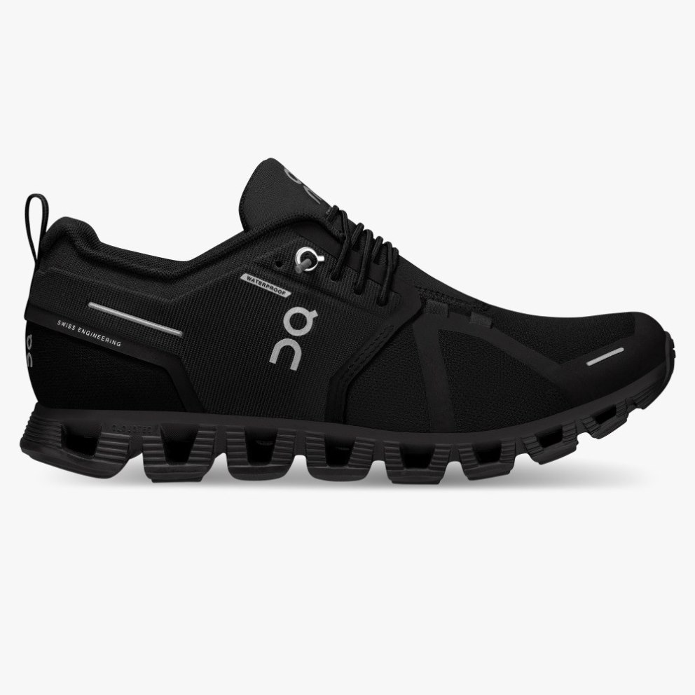 On Cloud 5 Waterproof Women\'s Trainers Black | UK-5A816