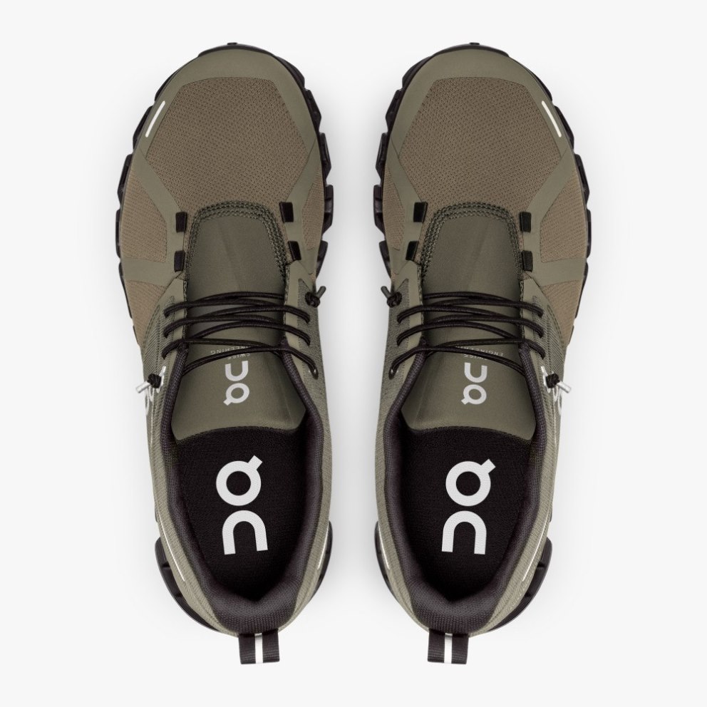 On Cloud 5 Waterproof Women's Trainers Olive | UK-JM6AO