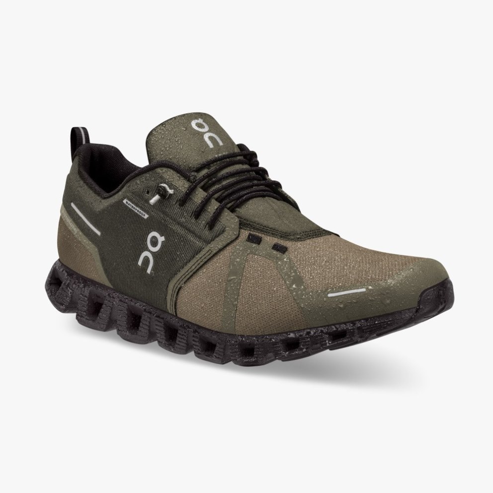 On Cloud 5 Waterproof Women's Trainers Olive | UK-JM6AO