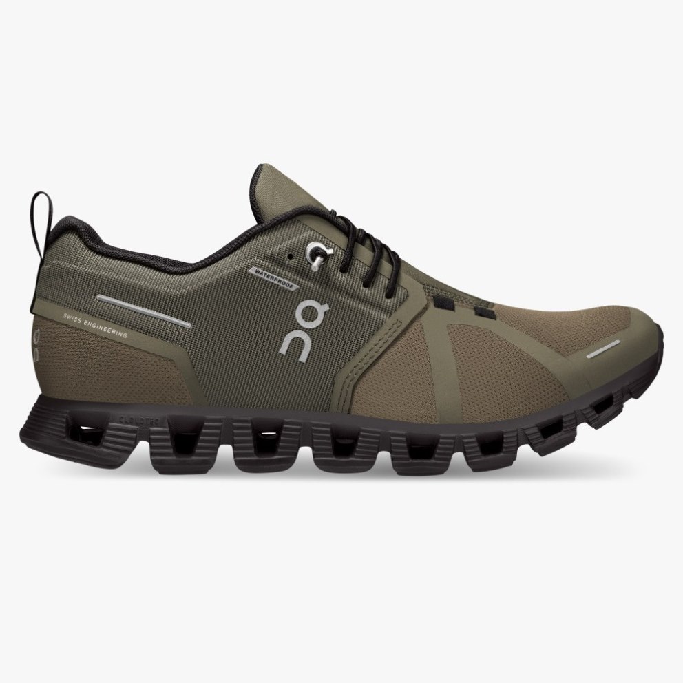 On Cloud 5 Waterproof Women\'s Trainers Olive | UK-JM6AO