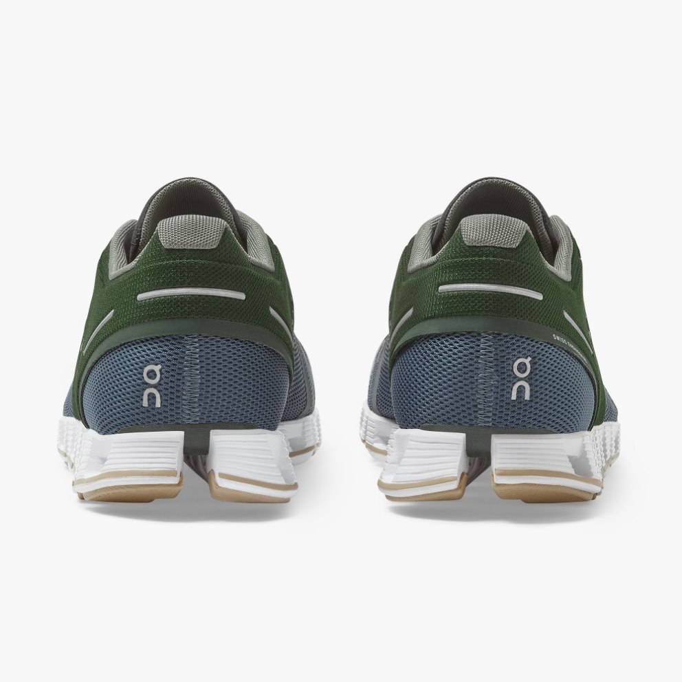 On Cloud 70 | 30 Men's Trainers Green / Navy | UK-2681A