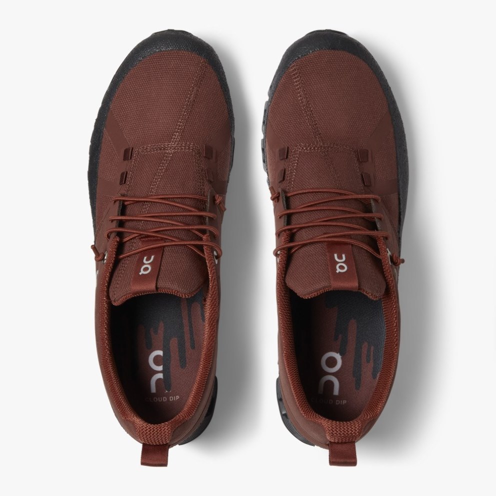 On Cloud Dip Men's Trainers Burgundy | UK-OMJ82