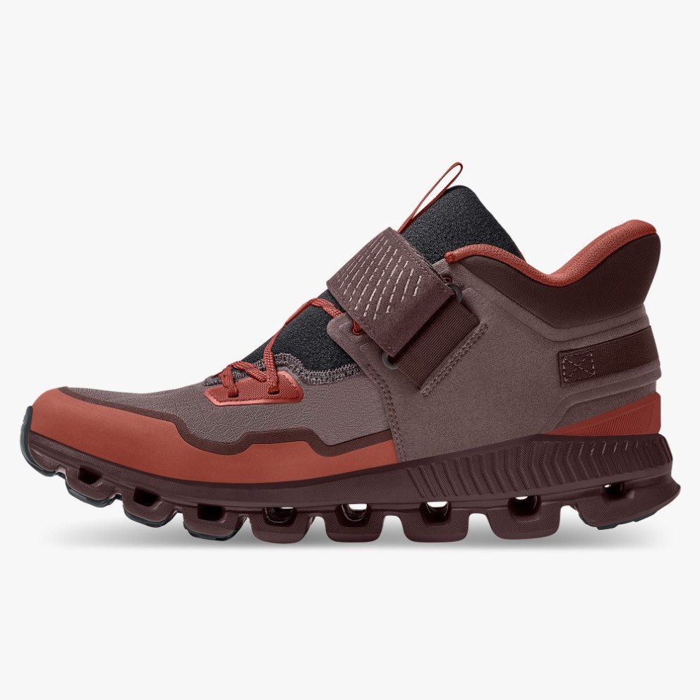 On Cloud Hi Edge Defy Men's Trainers Burgundy | UK-O625A