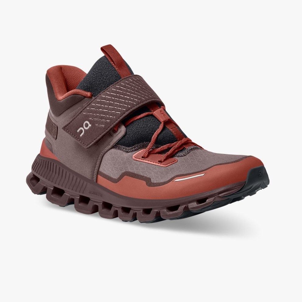 On Cloud Hi Edge Defy Men's Trainers Burgundy | UK-O625A