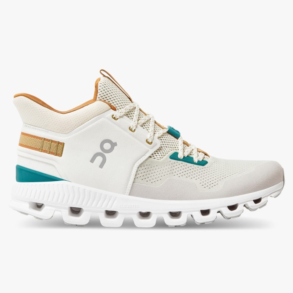 On Cloud Hi Edge Men\'s Trainers Cream | UK-OM561