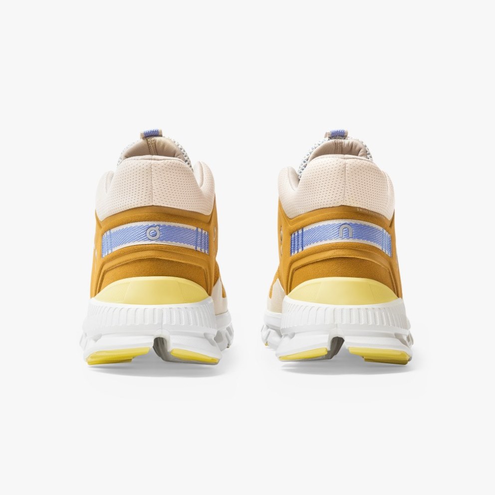 On Cloud Hi Edge Men's Trainers Mustard | UK-OAM87