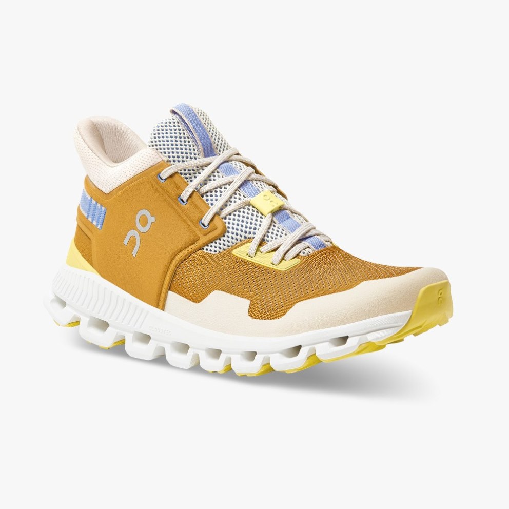 On Cloud Hi Edge Men's Trainers Mustard | UK-OAM87