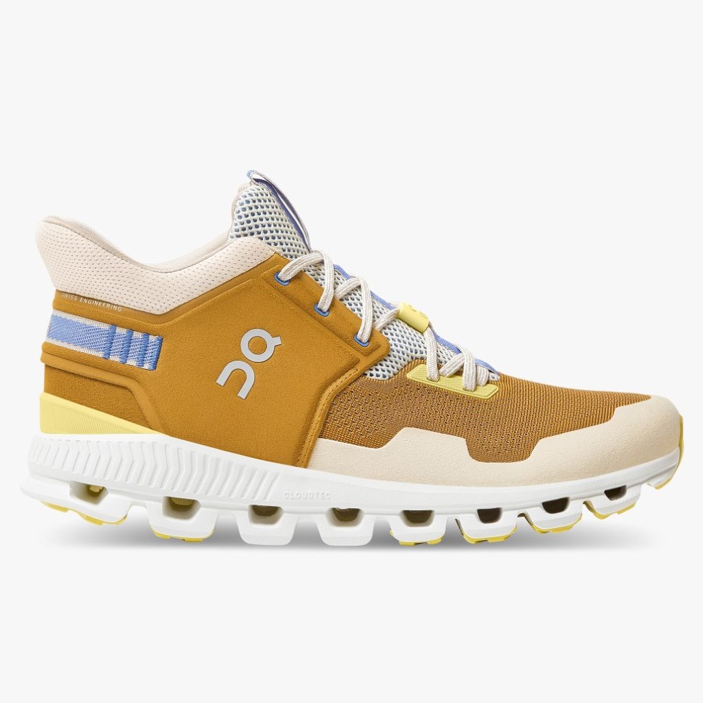 On Cloud Hi Edge Men\'s Trainers Mustard | UK-OAM87