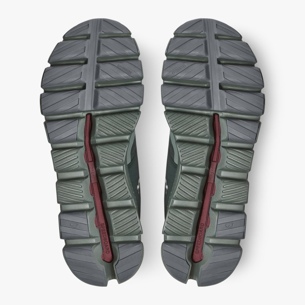 On Cloud Hi Edge Stone Pine Women's Trainers Olive | UK-7O56M