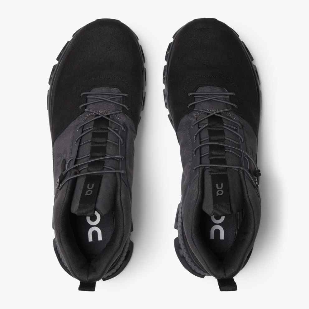On Cloud Hi Men's Trainers Black / Grey | UK-782JM