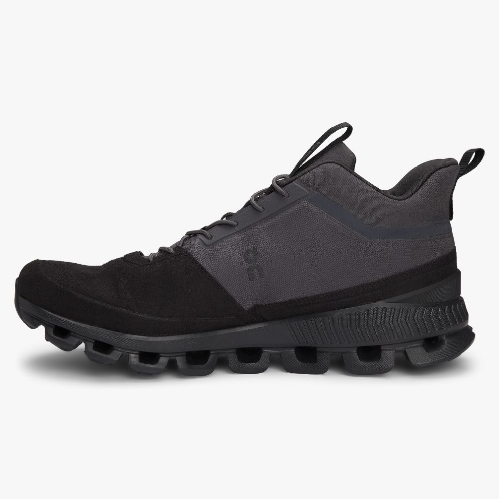On Cloud Hi Men's Trainers Black / Grey | UK-782JM