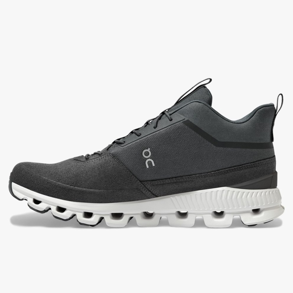 On Cloud Hi Men's Trainers Black | UK-8M26A