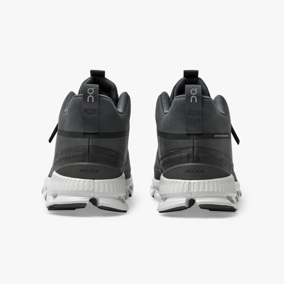 On Cloud Hi Men's Trainers Black | UK-8M26A