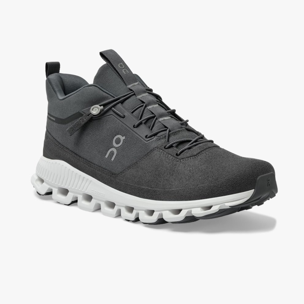 On Cloud Hi Men's Trainers Black | UK-8M26A