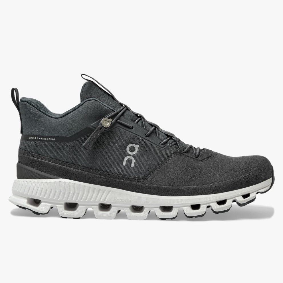 On Cloud Hi Men\'s Trainers Black | UK-8M26A