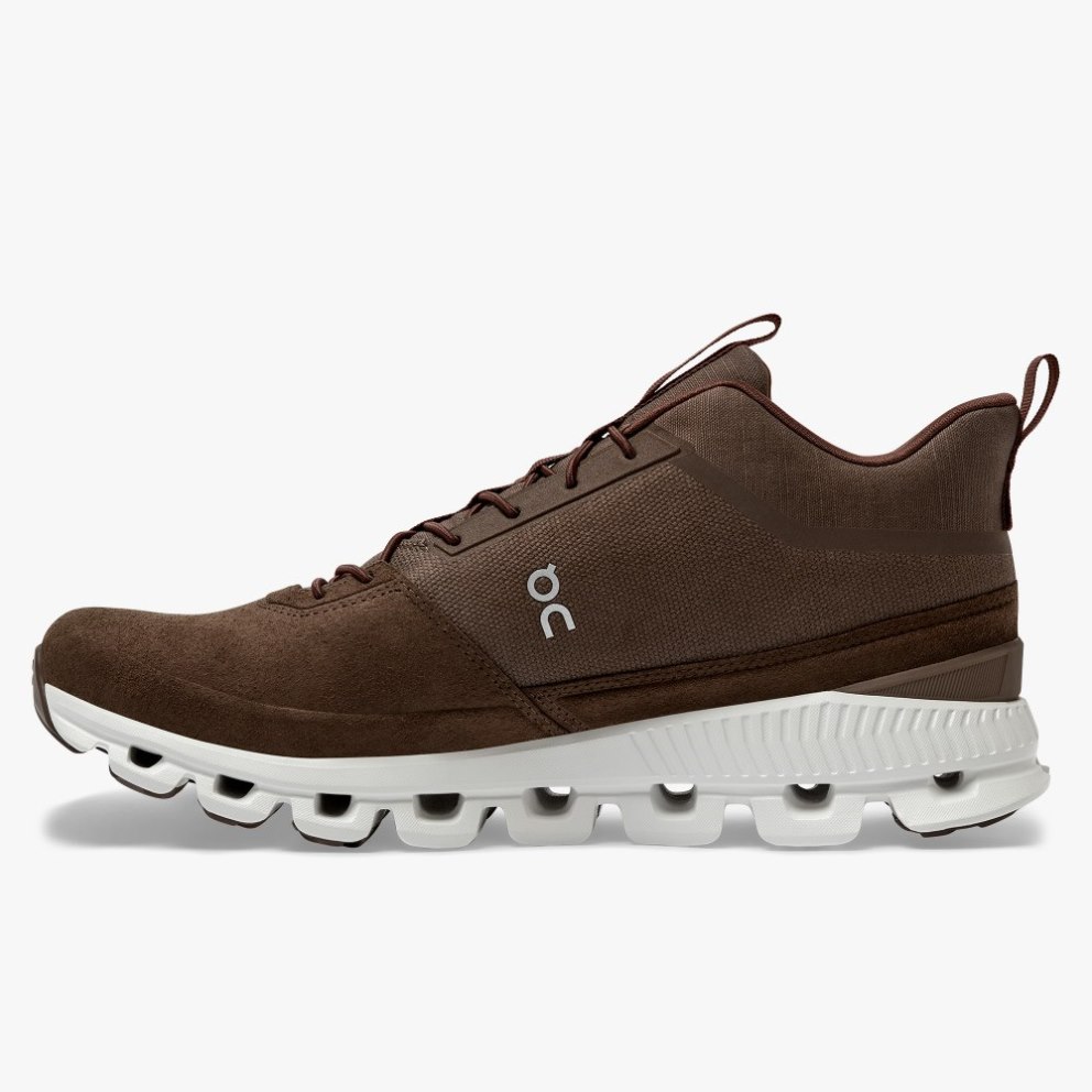 On Cloud Hi Men's Trainers Brown | UK-8JA67