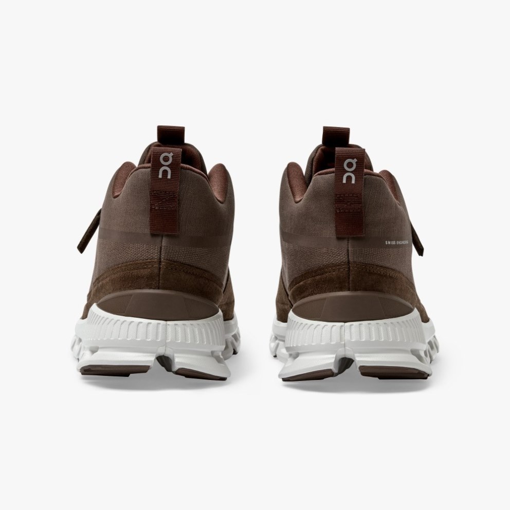 On Cloud Hi Men's Trainers Brown | UK-8JA67