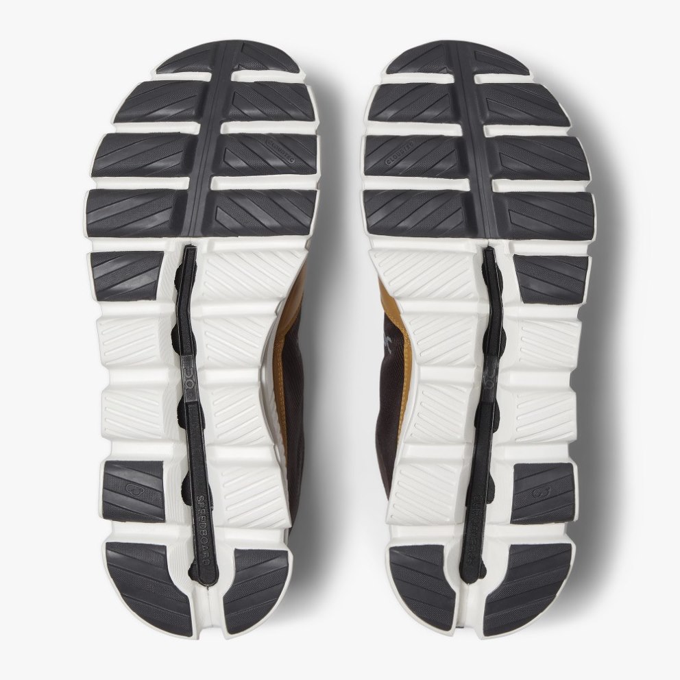 On Cloud Hi Men's Trainers Chocolate / Yellow | UK-6MO87