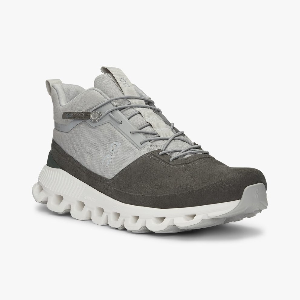 On Cloud Hi Men's Trainers Grey | UK-176AM