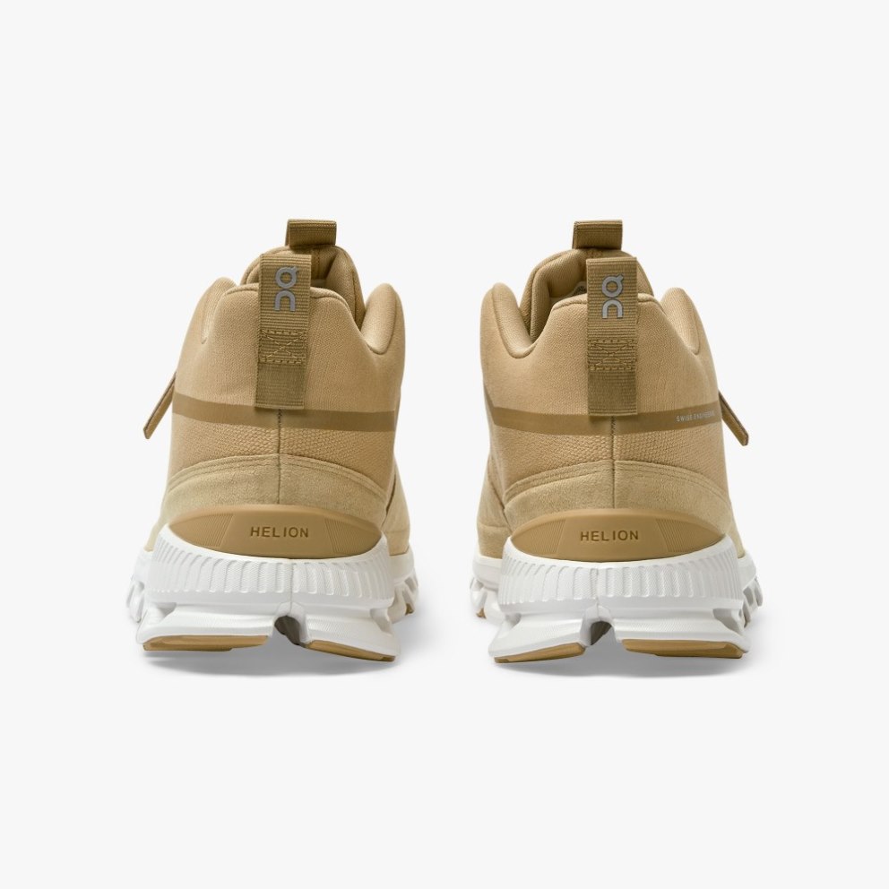 On Cloud Hi Men's Trainers Khaki | UK-J125O