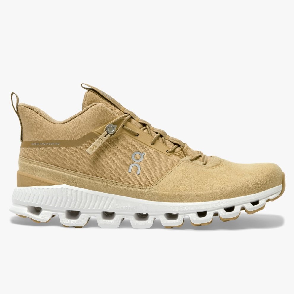 On Cloud Hi Men\'s Trainers Khaki | UK-J125O