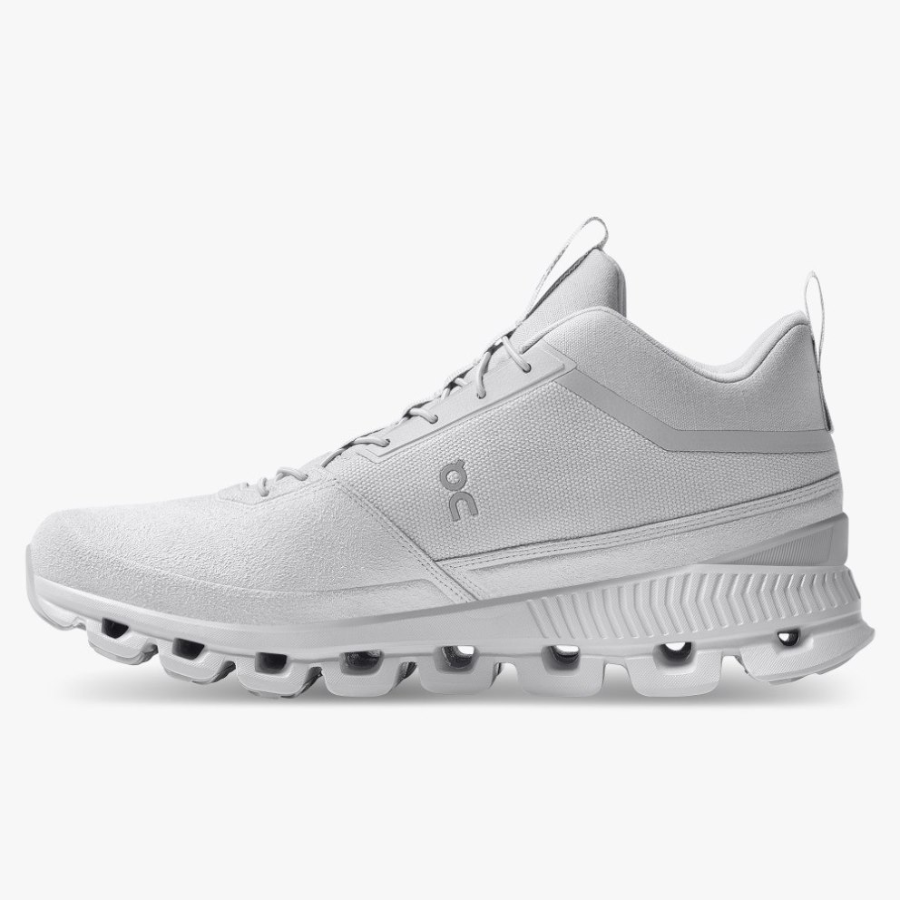 On Cloud Hi Men's Trainers Light Grey | UK-A8617