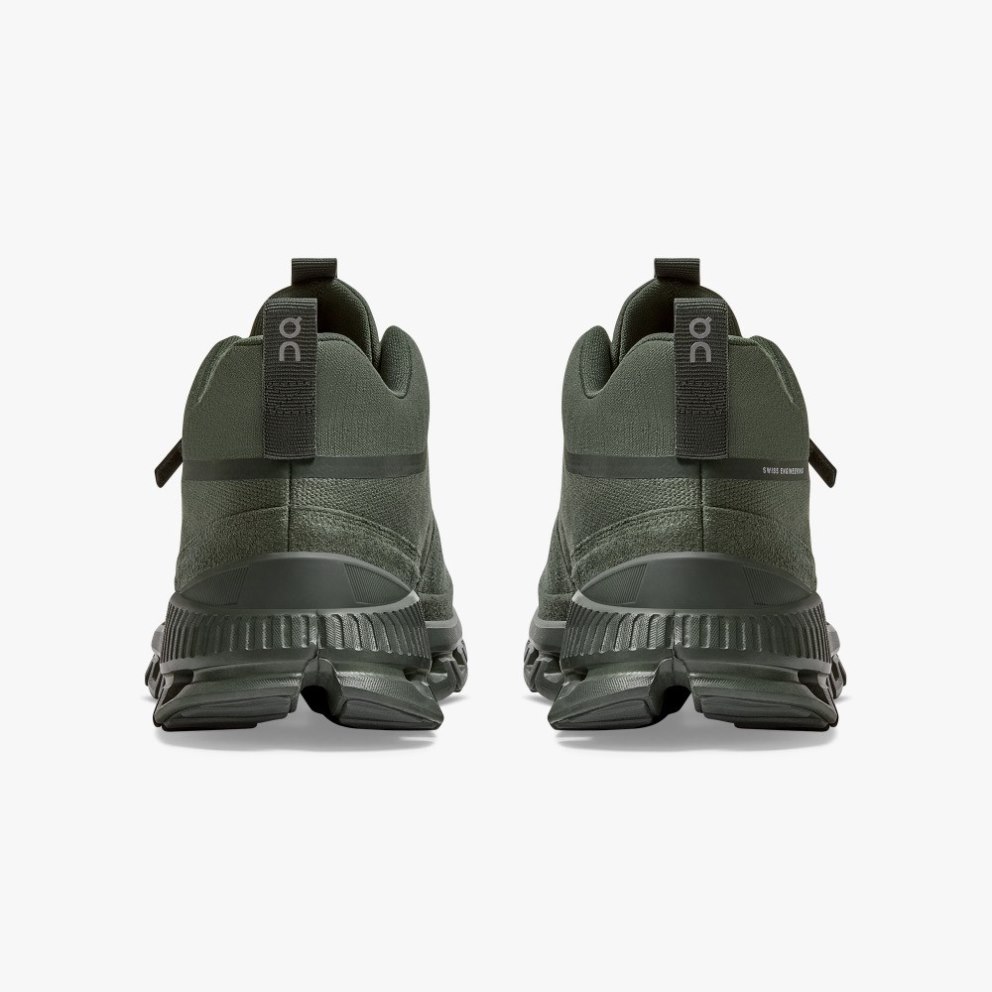 On Cloud Hi Men's Trainers Olive | UK-8M5AO