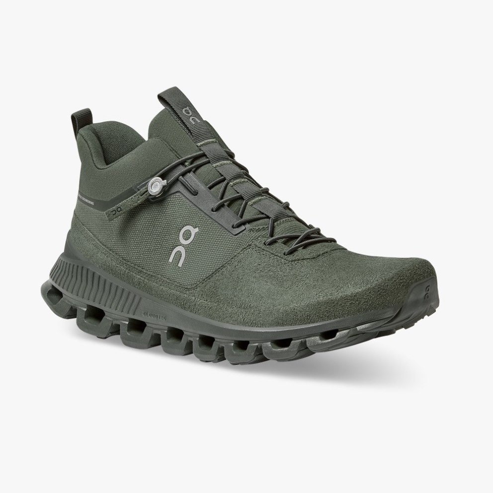 On Cloud Hi Men's Trainers Olive | UK-8M5AO