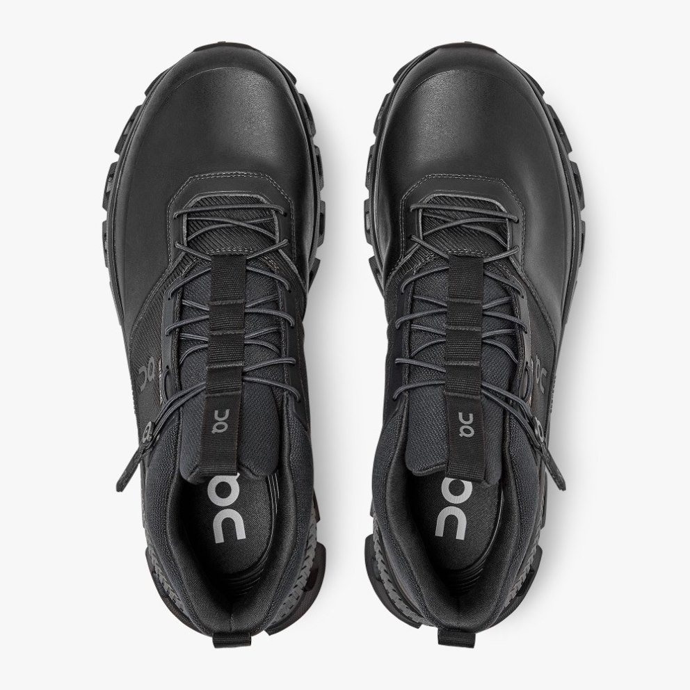 On Cloud Hi Waterproof Men's Trainers Black | UK-A6MO1