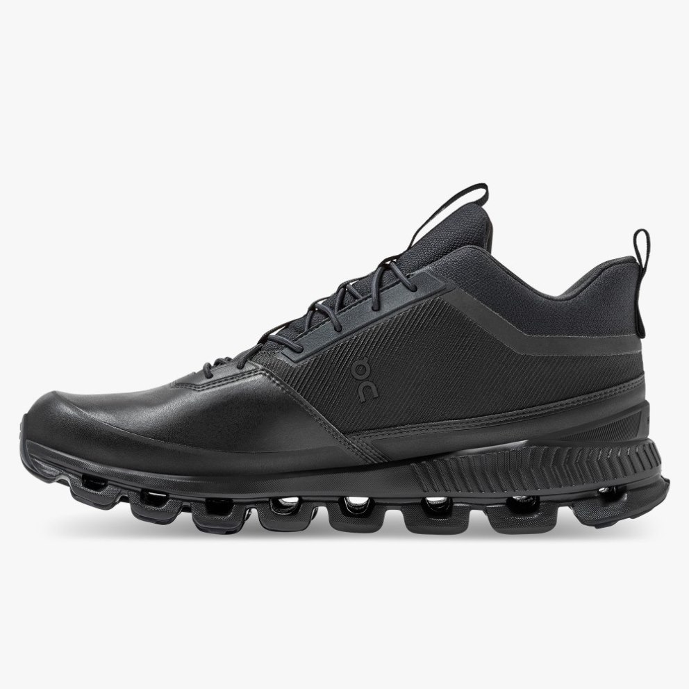On Cloud Hi Waterproof Men's Trainers Black | UK-A6MO1