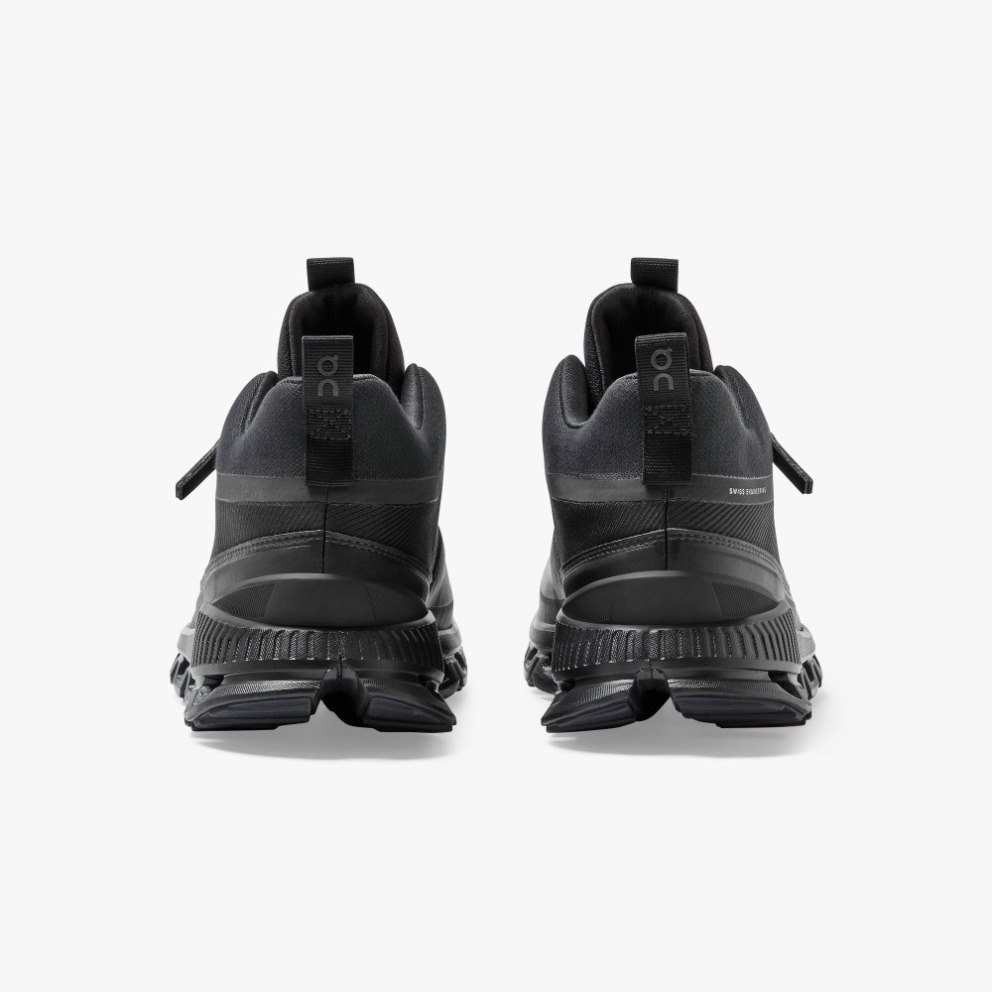 On Cloud Hi Waterproof Men's Trainers Black | UK-A6MO1