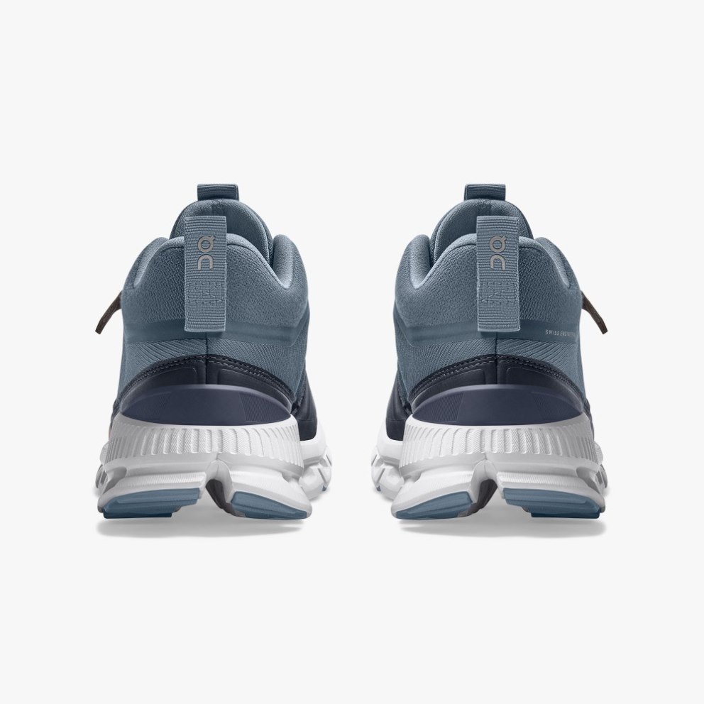 On Cloud Hi Waterproof Women's Trainers Navy | UK-26817