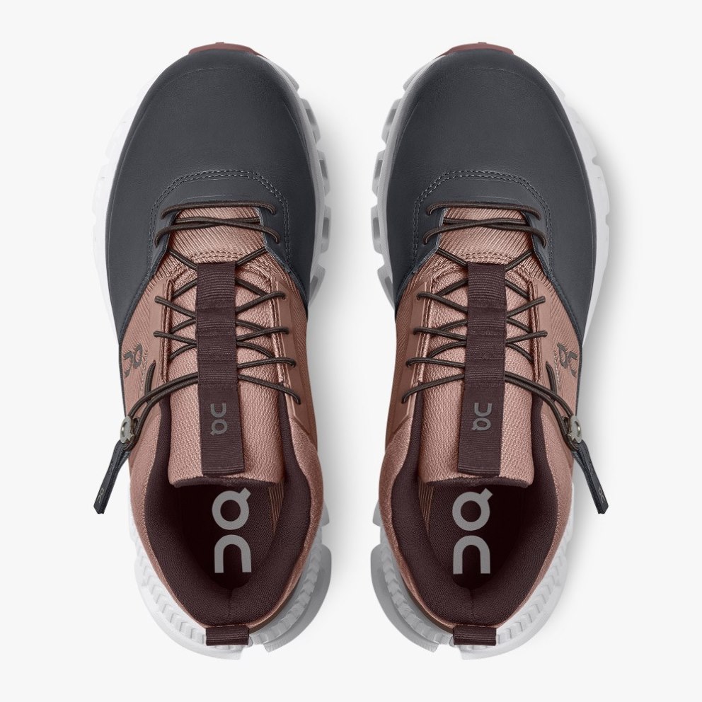 On Cloud Hi Waterproof Women's Trainers Brown / Black | UK-62857