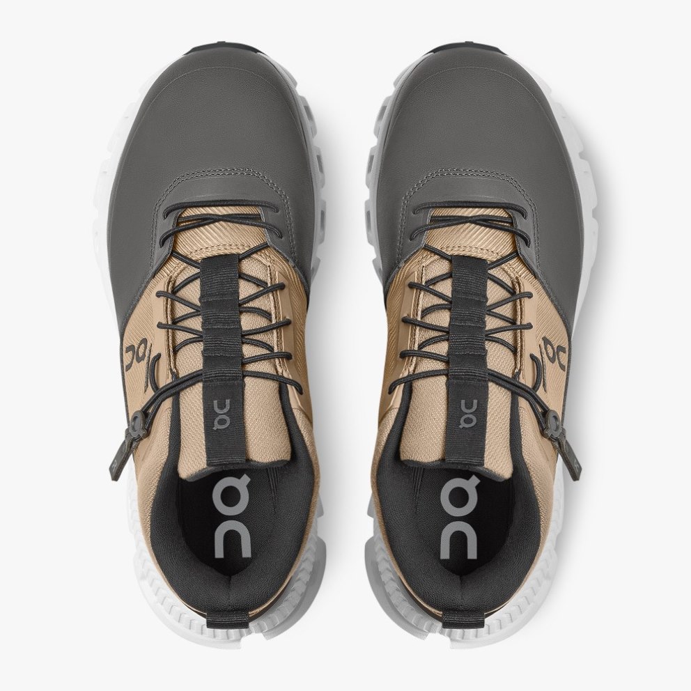 On Cloud Hi Waterproof Women's Trainers Khaki / Black | UK-6J82A