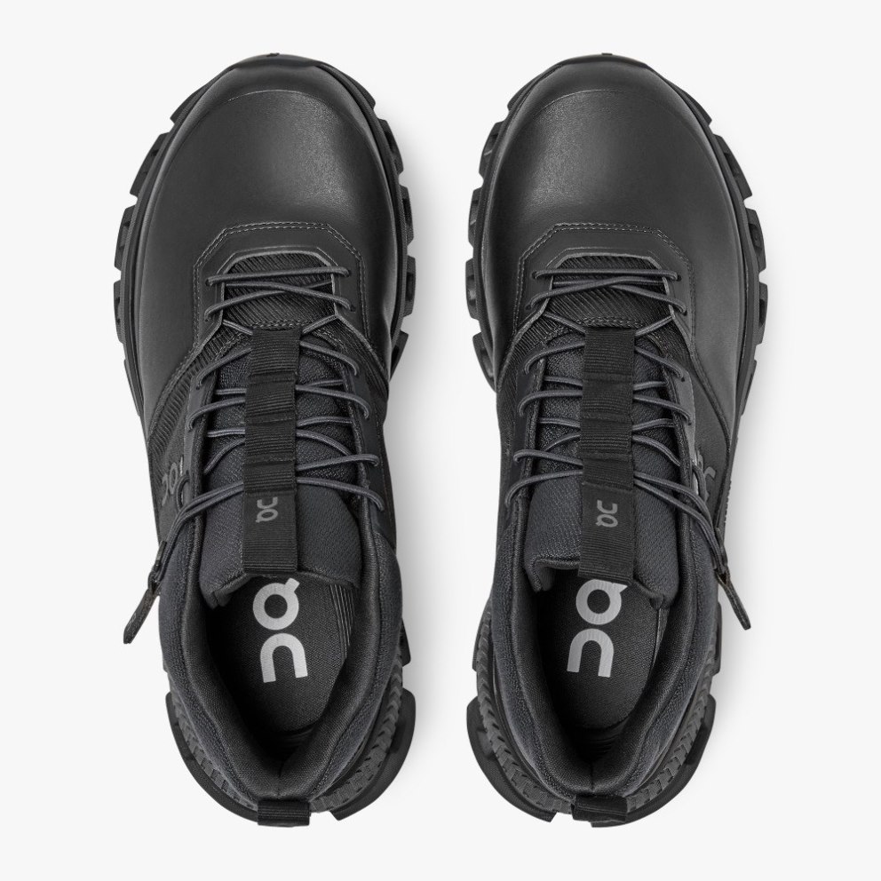 On Cloud Hi Waterproof Women's Trainers Black | UK-A56O7